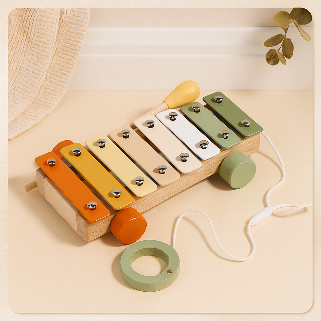 Wooden Musical Instrument Toy Set for Babies